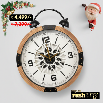 Retro Gear & Wood Decorative Wall Clock