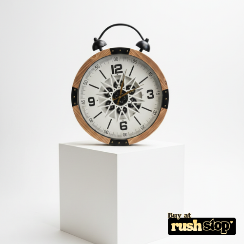 Retro Gear & Wood Decorative Wall Clock