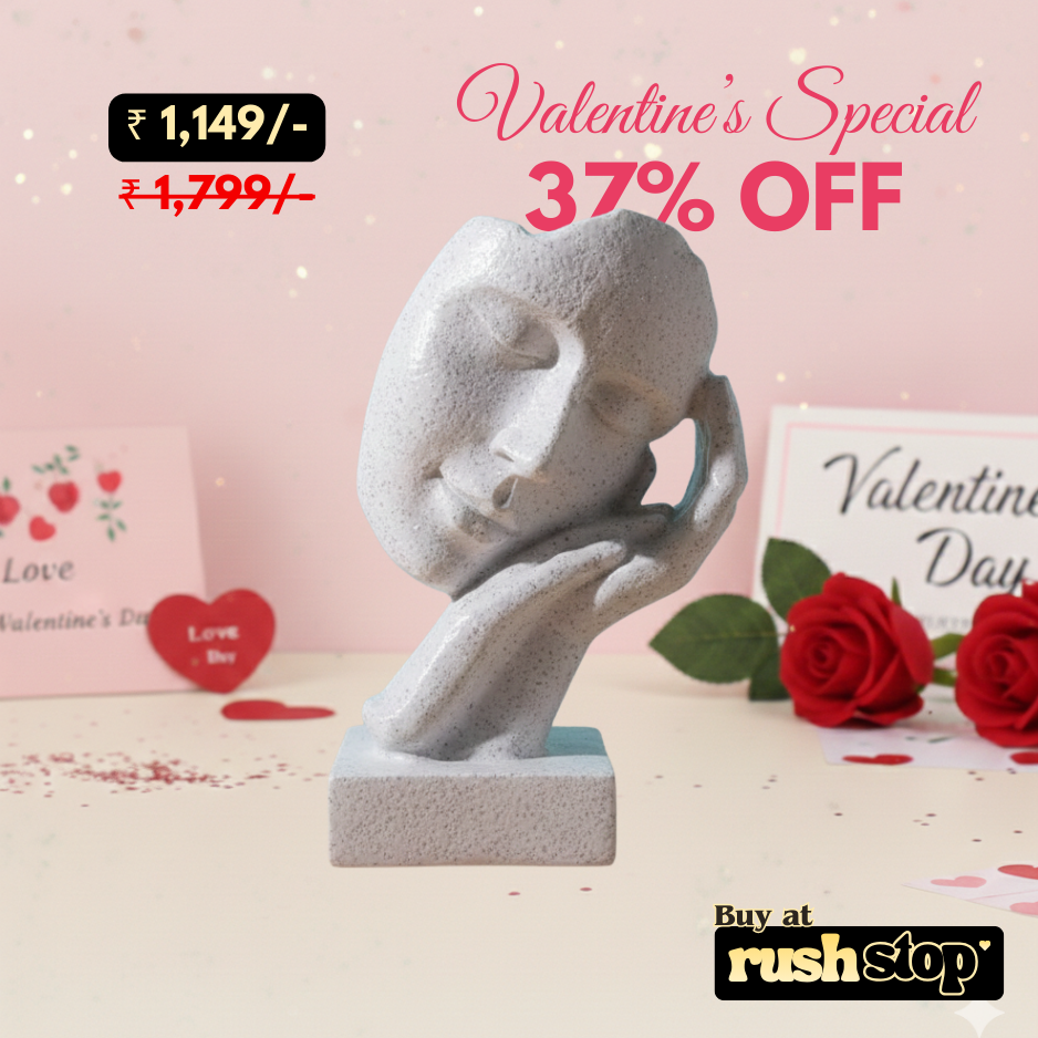 Serene Sleeping Face on Hand Sculpture