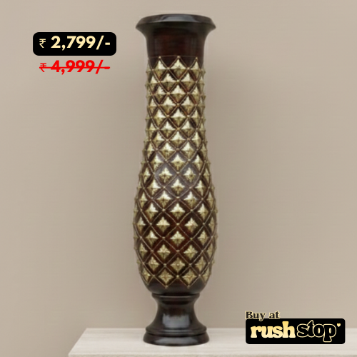 Hammered Gold Decorative Floor Vases