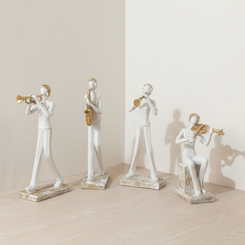 Contemporary Abstract Jazz Musician Sculptures