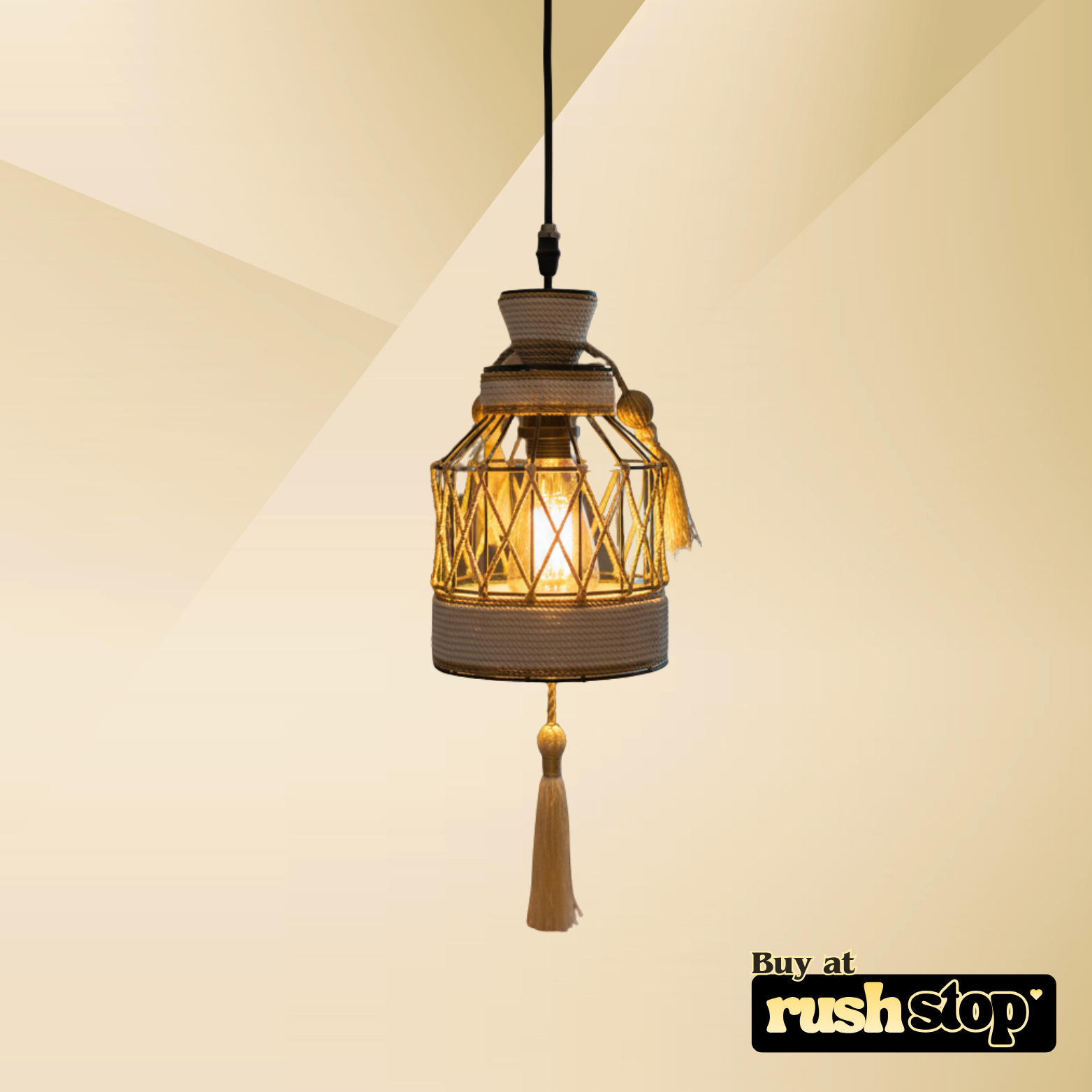 Vintage ceiling pendant light product image by Rush Stop.