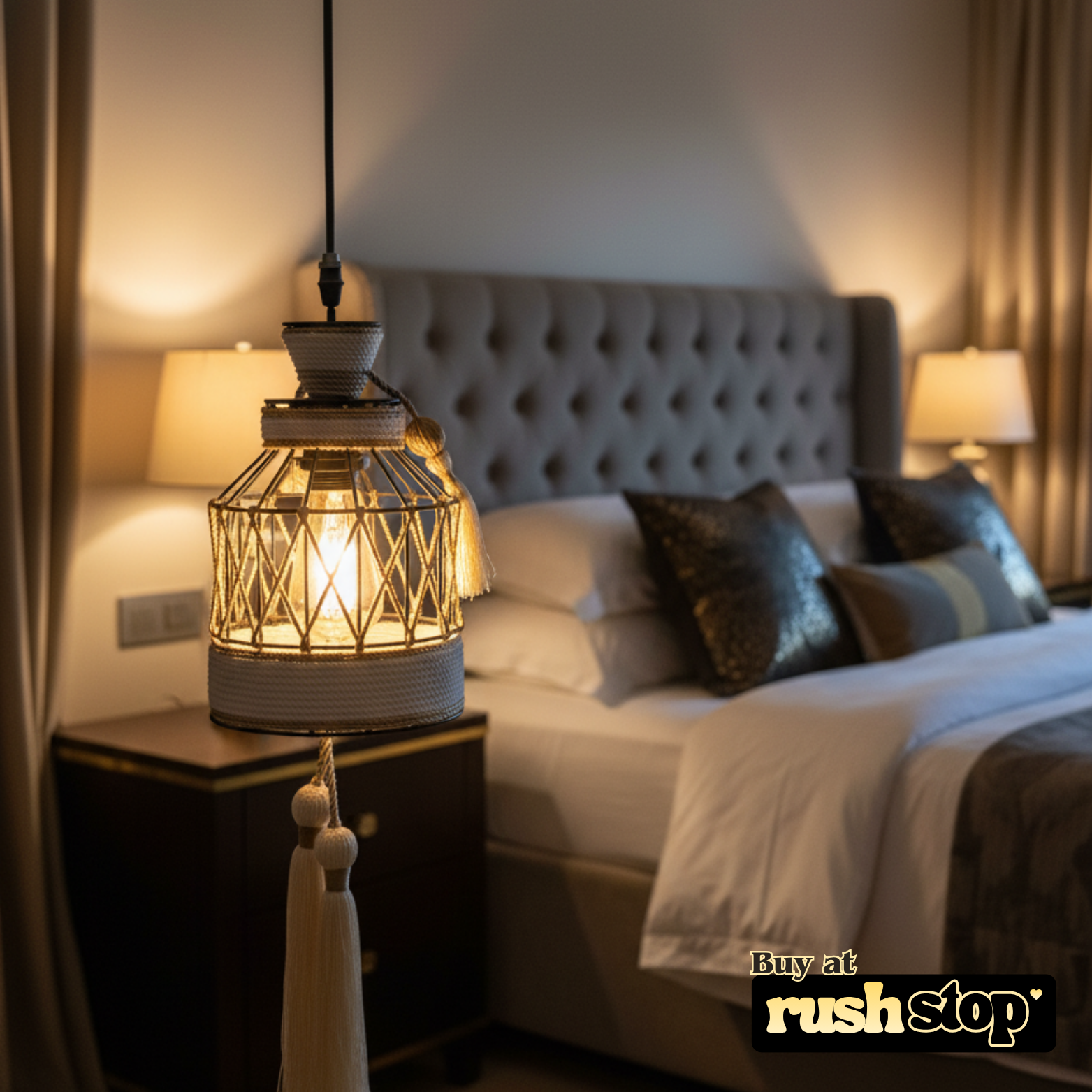 Vintage ceiling pendant light product image by Rush Stop.