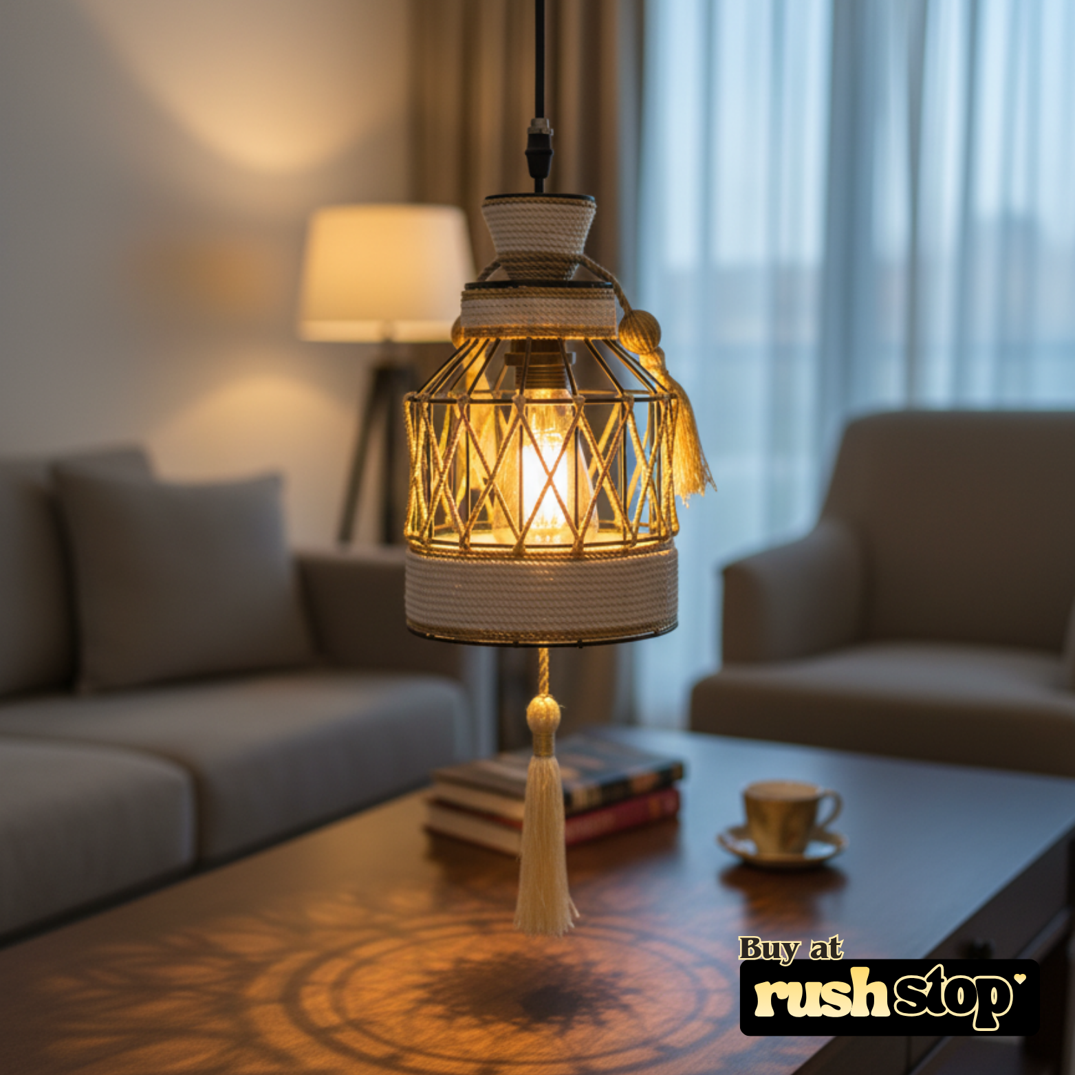 Vintage ceiling pendant light product image by Rush Stop.