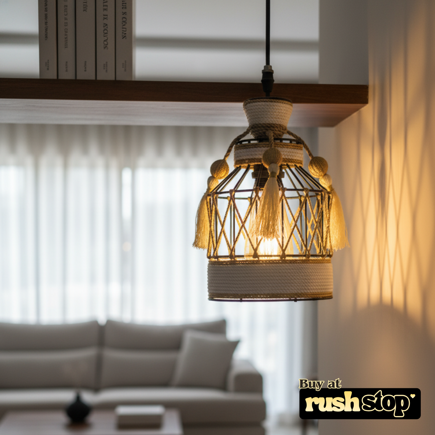 Vintage hanging pendant ceiling light, designer resin sculpture, handcrafted decor India, premium resin decor India – Rush Stop, free shipping home decor India.