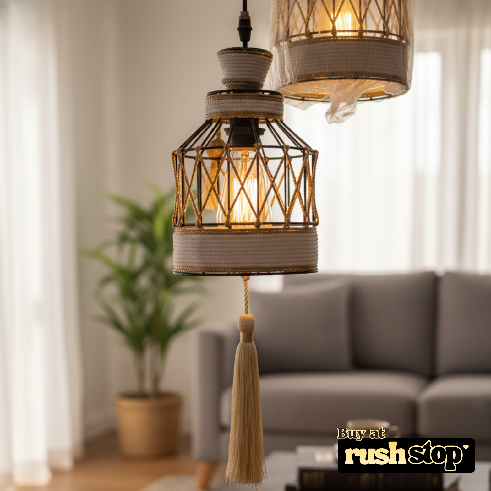 Vintage hanging pendant ceiling light, designer resin sculpture, handcrafted decor India, premium resin decor India – Rush Stop, free shipping home decor India.