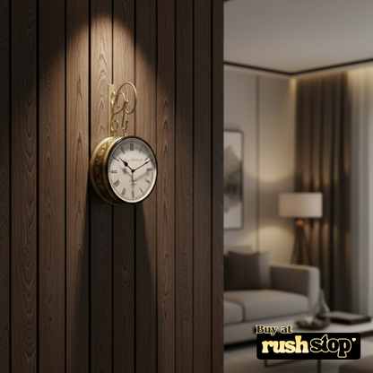 Vintage Victoria London Double-Sided Station Wall Clock