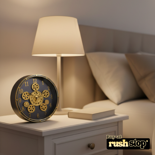 Vintage Grandeur Golden Gear Wall Clock