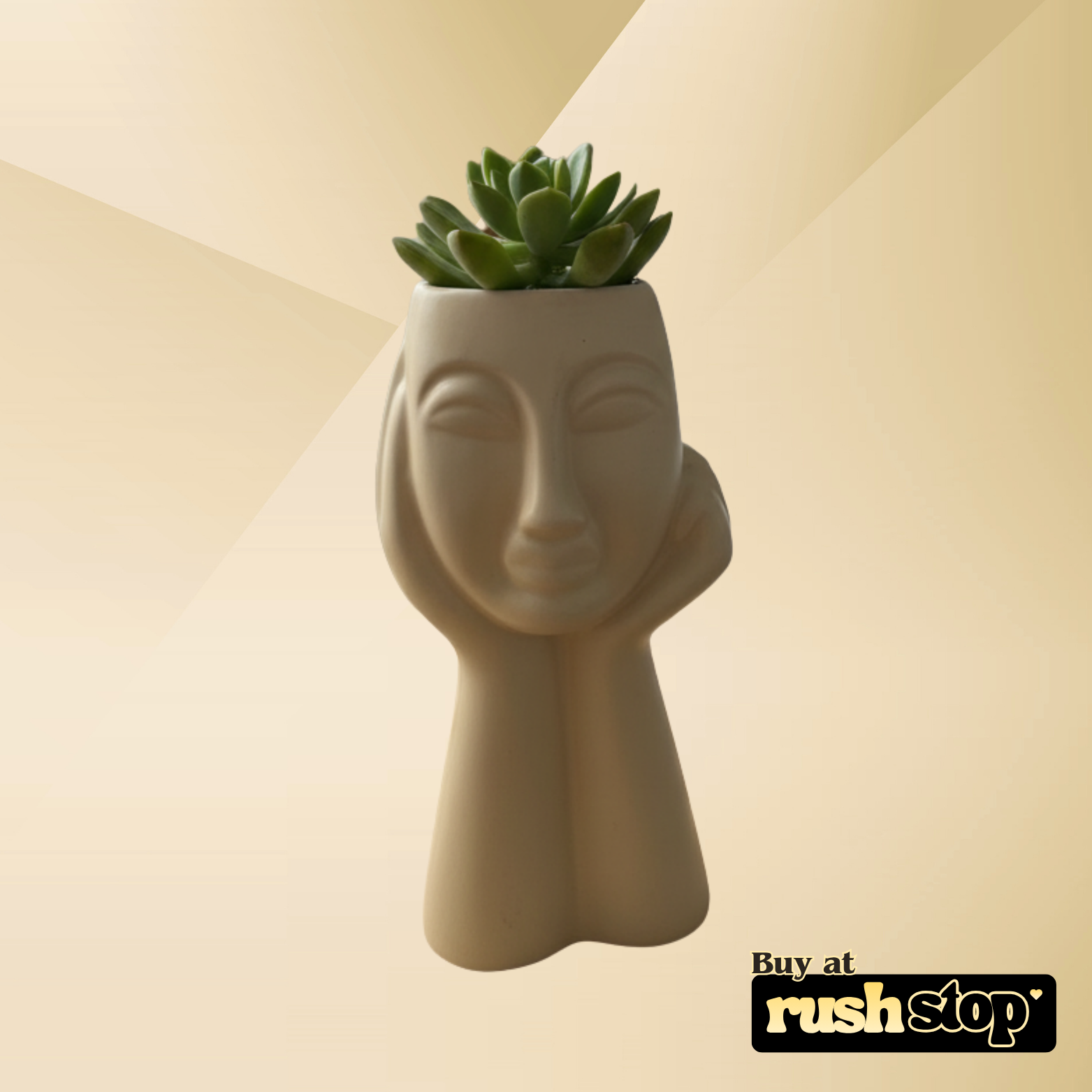 White ceramic mother bust vase, modern resin figurine, handcrafted decor India – Rush Stop, free shipping home decor India.