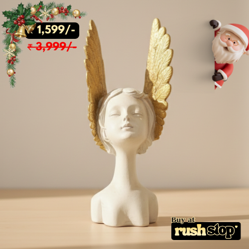 Winged Lady White Gold