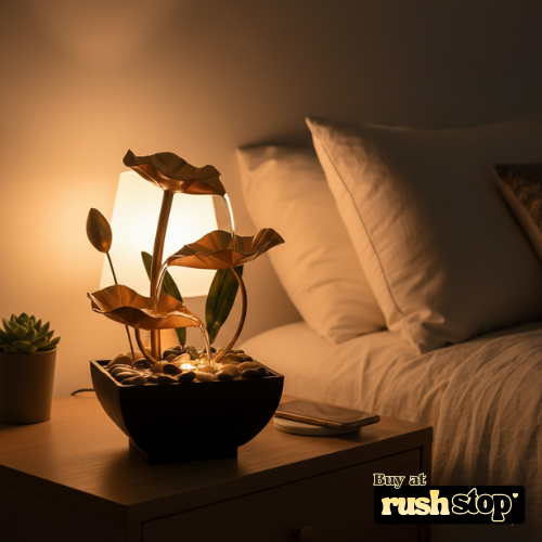 BARHARY Tabletop Lotus Water Fountain