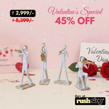 Contemporary Abstract Jazz Musician Sculptures