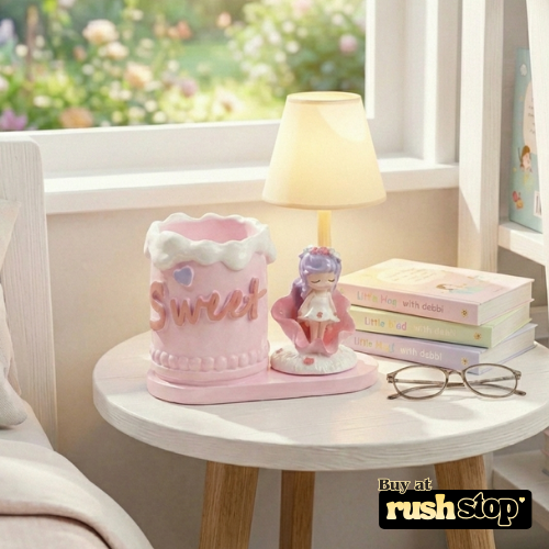 Desk Organizer & Pencil Stand with Girl Figurine