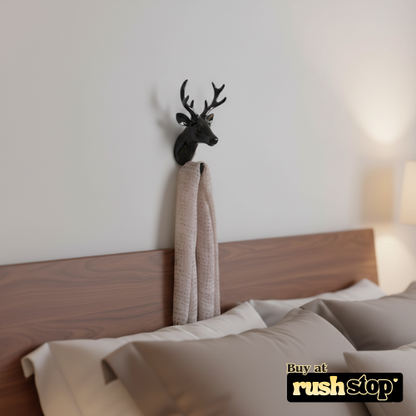 Decorative Black Deer Head Hanging Wall Hook