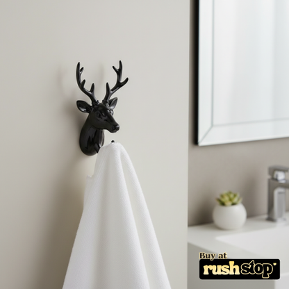 Decorative Black Deer Head Hanging Wall Hook
