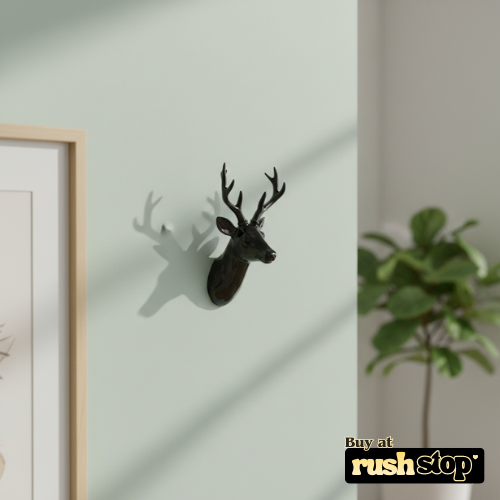 Decorative Black Deer Head Hanging Wall Hook