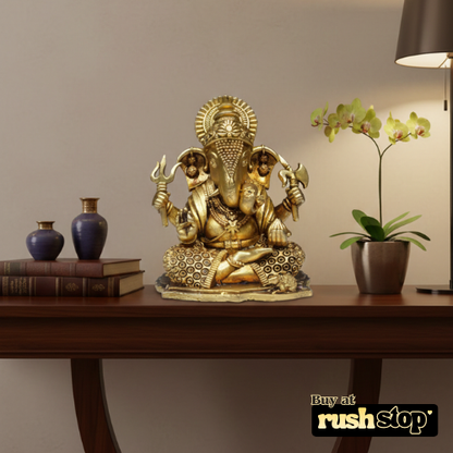 Divine Lord Ganesha in Floral Mandap