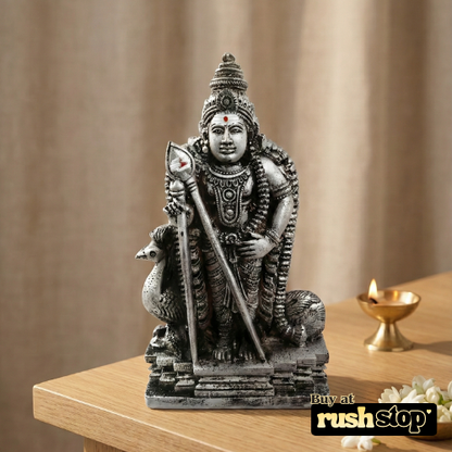 Handcrafted Antique Gold Finish Karthikeya Idol