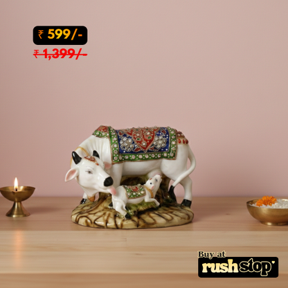 Handcrafted Spiritual Cow Murti