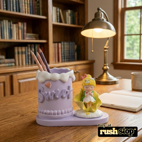 Lavender Desk Organizer & Pencil Stand