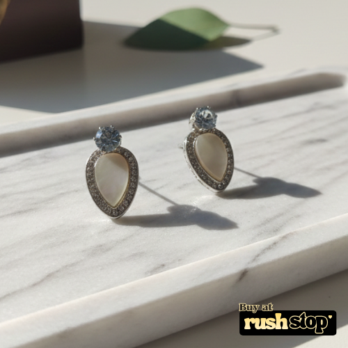 Pearl and crystal stud earrings ideal for stylish gifting