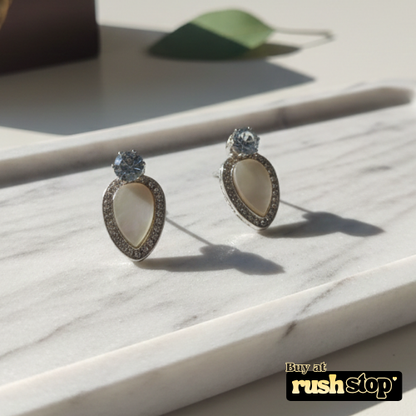 Pearl and crystal stud earrings ideal for stylish gifting