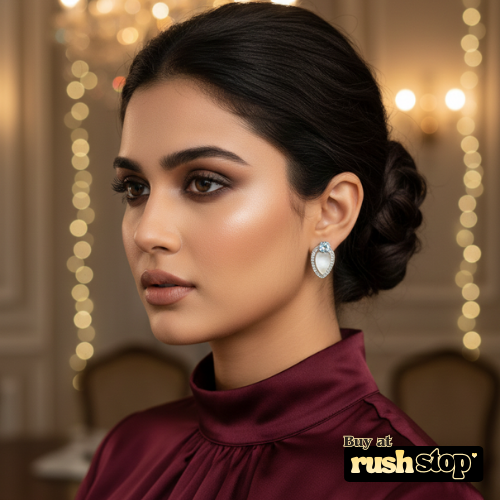 Pearl and crystal stud earrings ideal for stylish gifting