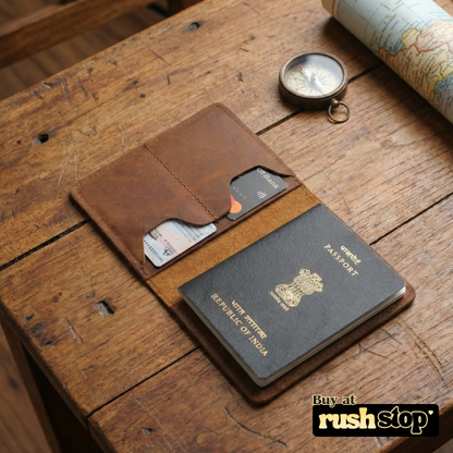 Premium Pure Leather Passport Cover & Travel Wallet
