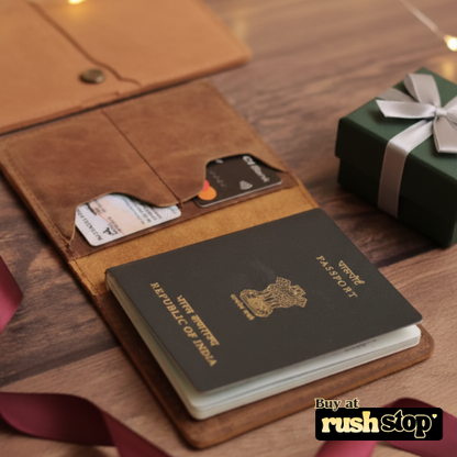Premium Pure Leather Passport Cover & Travel Wallet