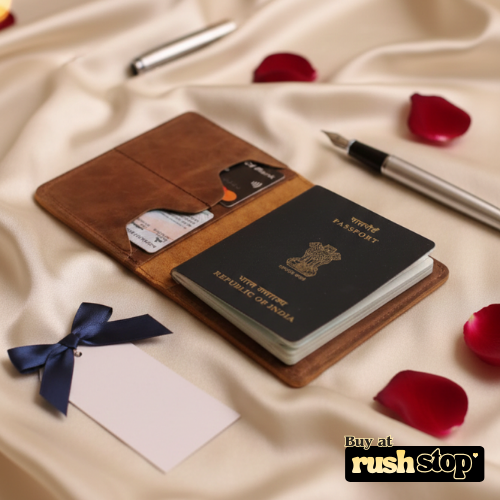 Premium Pure Leather Passport Cover & Travel Wallet