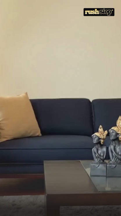 Decorative Gray and Golden Fairy Statue