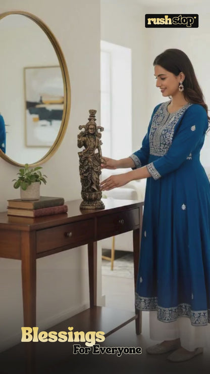 Handcrafted Goddess Radha Idol Sculpture