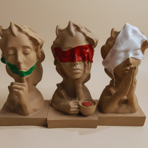 Handcrafted Decorative Bust Statue Figurine for Modern Home Decor