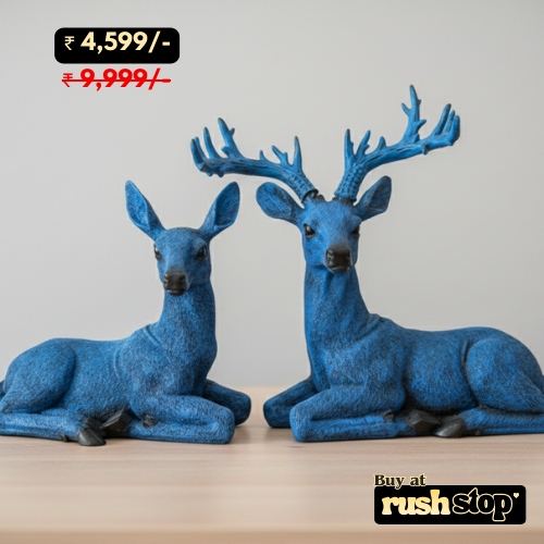 Handcrafted Atorse Deer Statues
