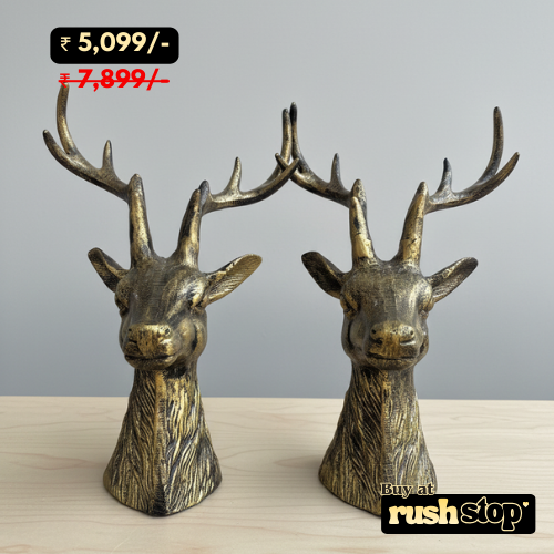 Gharnish Deer Head Sculpture Showpiece