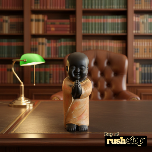 Buy smiling baby Buddha monk resin statue for home decor