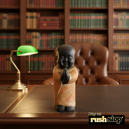 Buy smiling baby Buddha monk resin statue for home decor