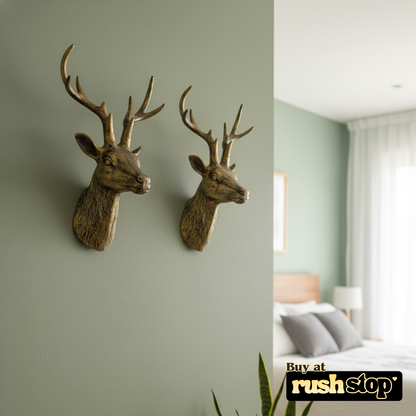 Gharnish deer showpiece, designer resin sculpture, handcrafted decor India, premium resin decor India – Rush Stop, free shipping home decor India.