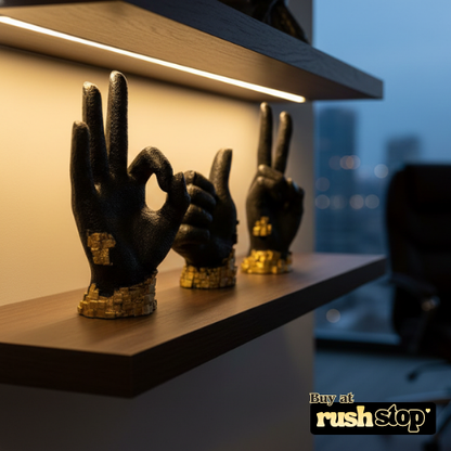 Hand gesture desk statue set modern home decor
