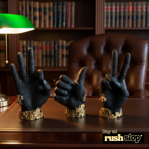 Hand gesture desk statue set modern home decor