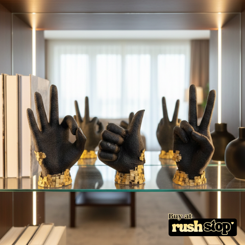 Hand gesture desk statue set modern home decor