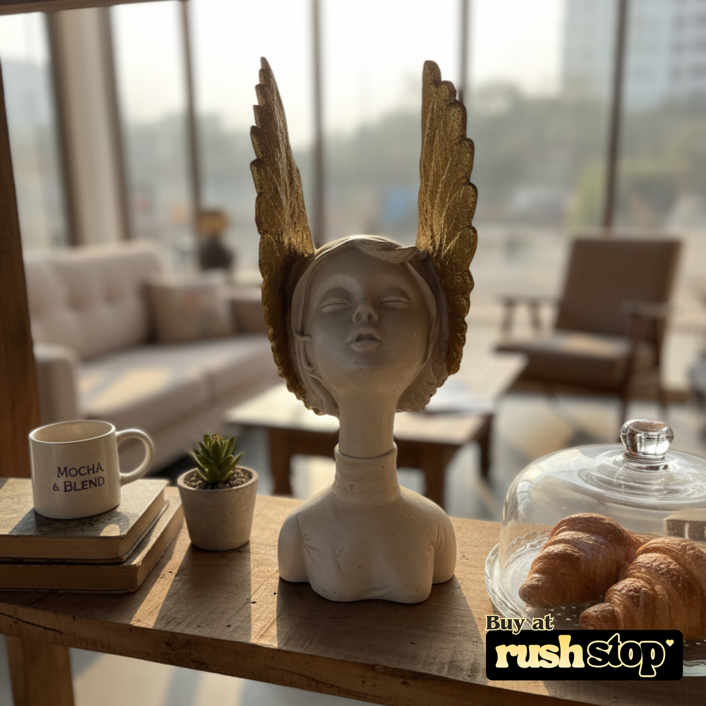 Premium resin decor India Greek angel statue, modern resin figurine, resin home decor – Rush Stop, easy returns decor store.