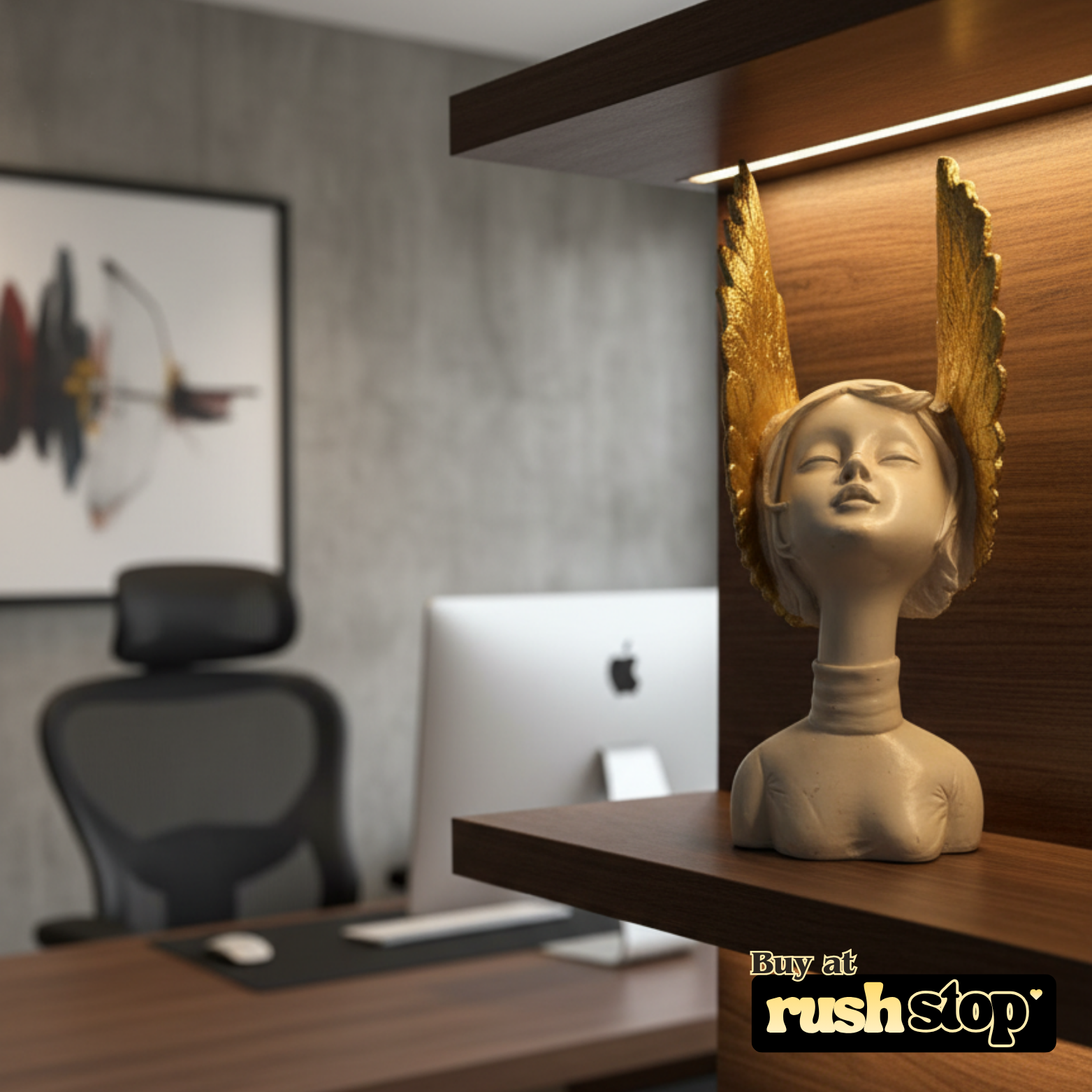 Designer resin sculpture Greek angel statue, luxury resin figurine, handcrafted decor India – Rush Stop, free shipping home decor India.