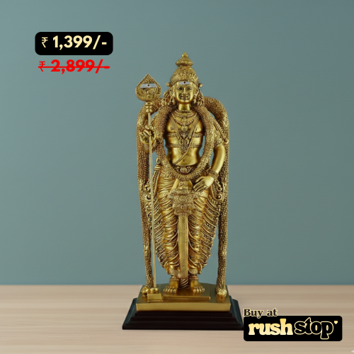 Sacred Lord Muruga Subramaniyaswamy Antique Statue