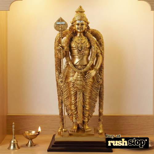 Sacred Lord Muruga Subramaniyaswamy Antique Statue