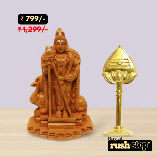 Sacred Lord Murugan Subramaniyaswamy Antique Statue