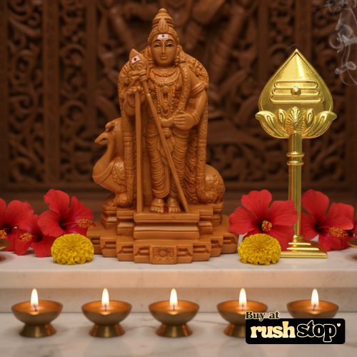 Sacred Lord Murugan Subramaniyaswamy Antique Statue