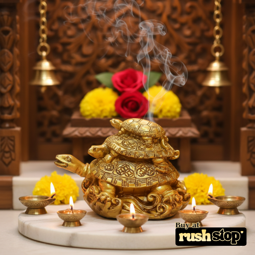Sacred Three-Tier Golden Tortoise Family