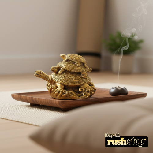 Sacred Three-Tier Golden Tortoise Family