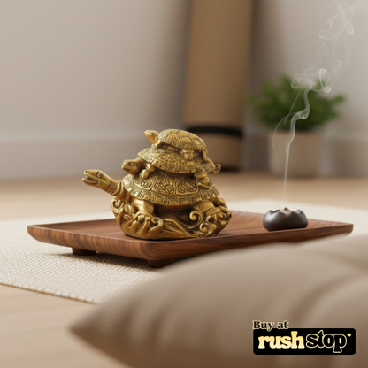 Sacred Three-Tier Golden Tortoise Family